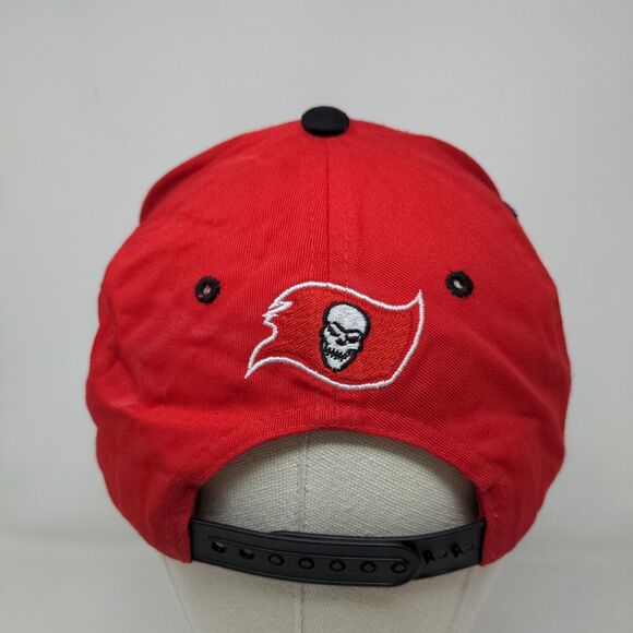 MG Men's Snapback Hat Red Embroidered Big Logo Print Bill Tampa Bay Buccaneers - Picture 5 of 8